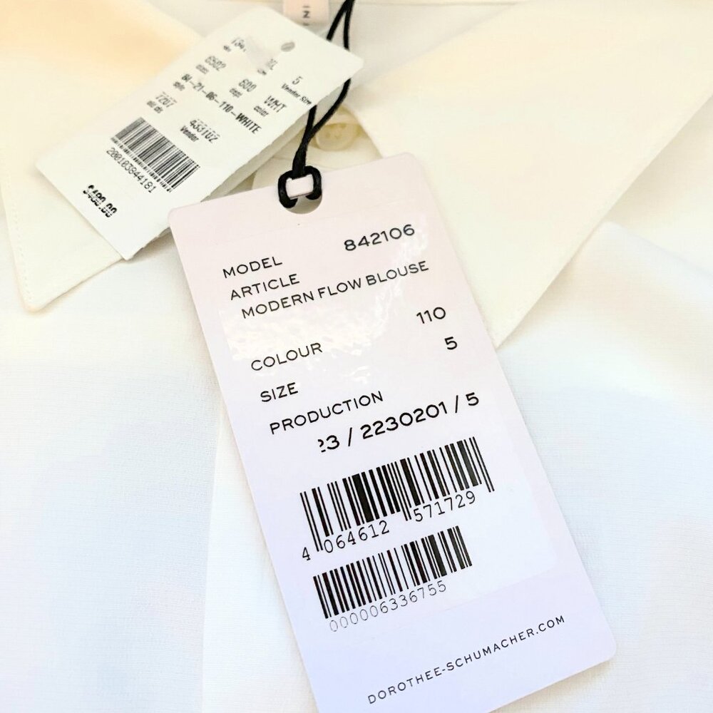Dorothee Schumacher Modern Flow Blouse Womens White US Sz 10 NWT $480 - Picture 14 of 14